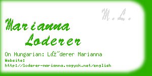 marianna loderer business card